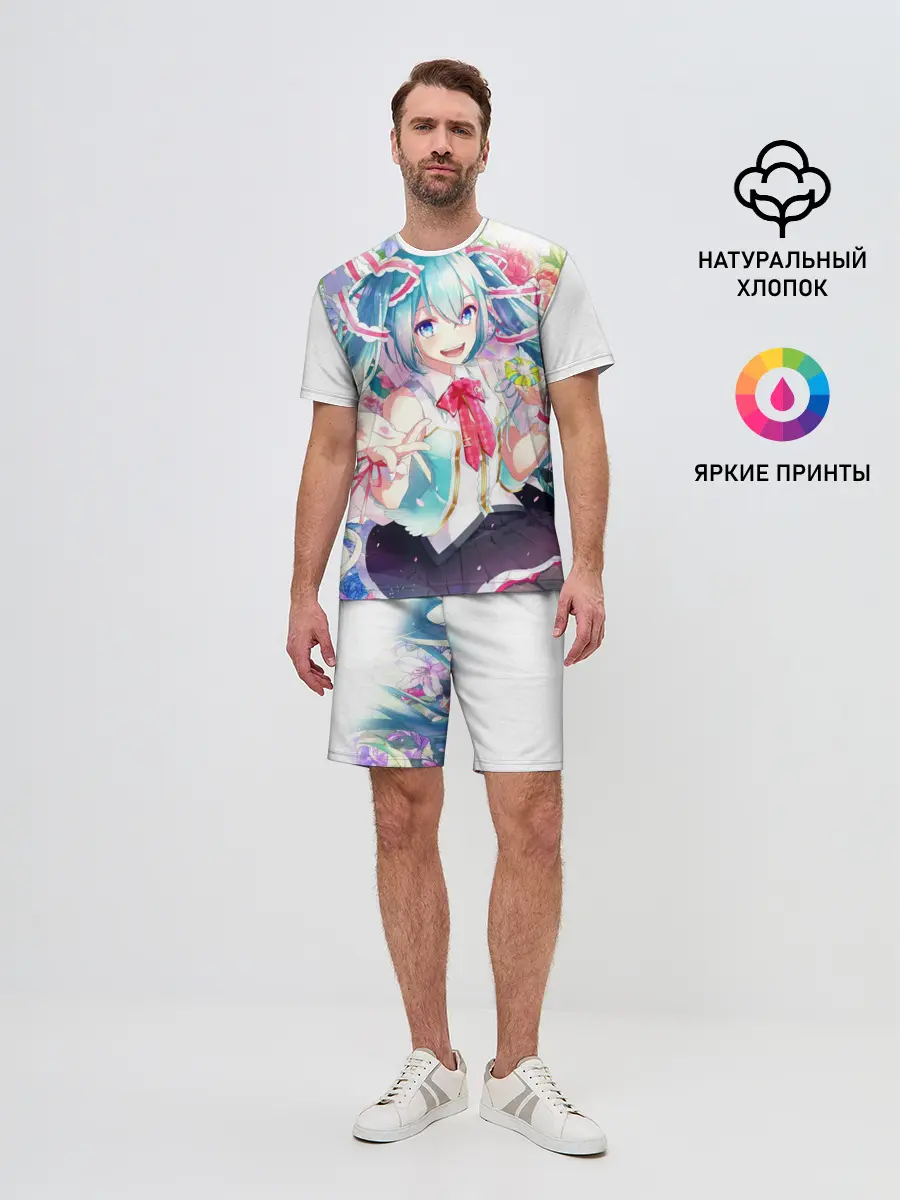 Мужской костюм с шортами / Благородная Хатсуне Мику