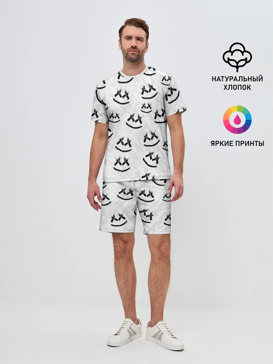 Мужской костюм с шортами / MARSHMELLO PATTERN