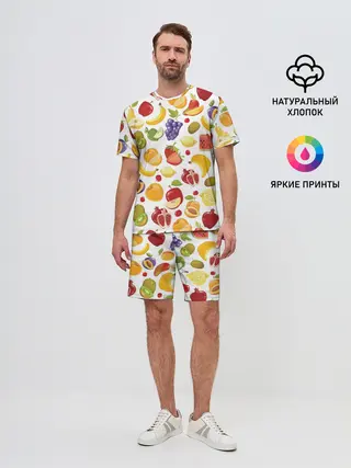 Мужской костюм с шортами / Фрукты