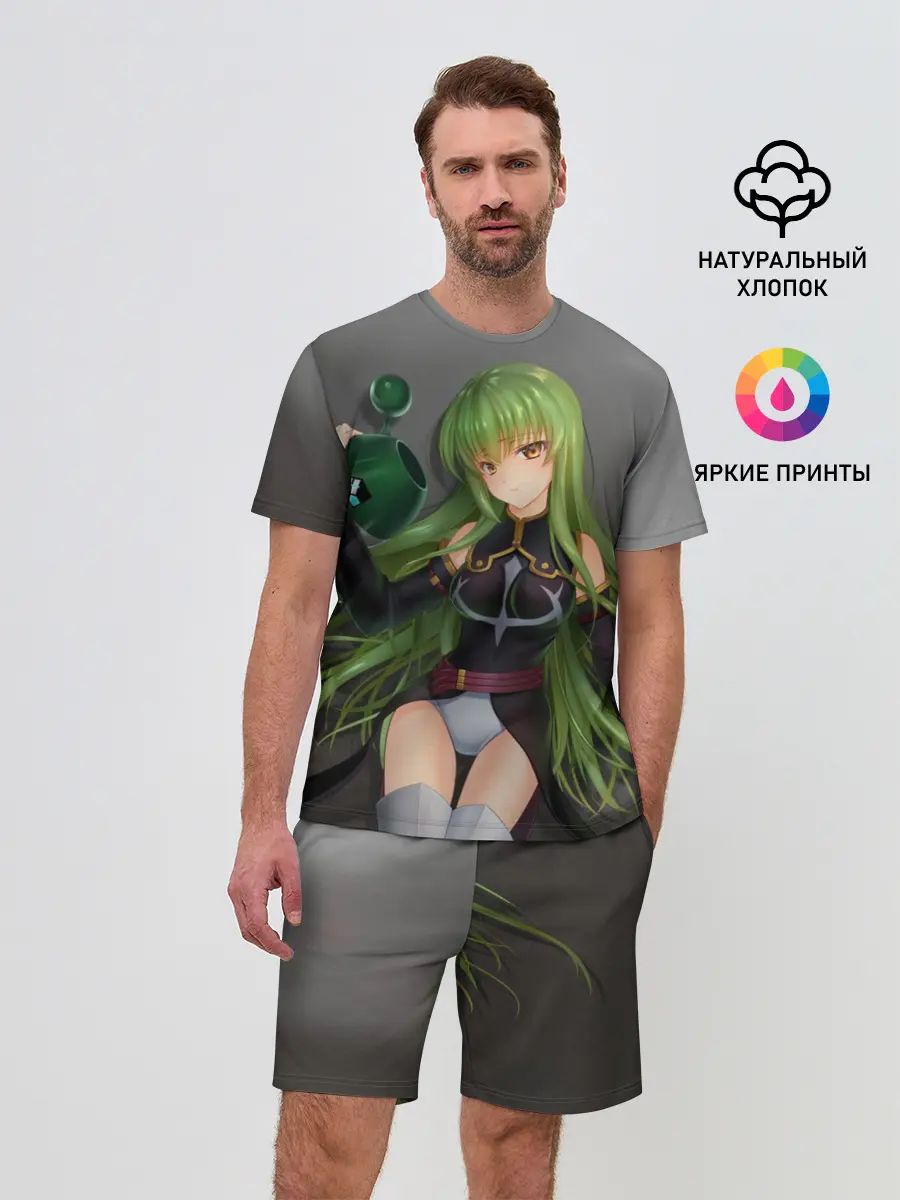 Мужской костюм с шортами / Code Geass art gray