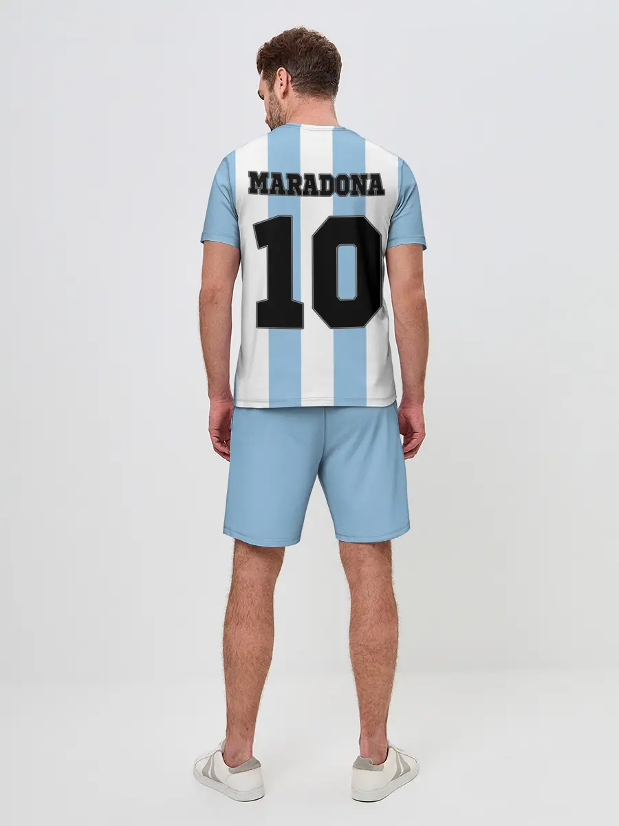 Мужской костюм с шортами / Марадона Аргентина ретро