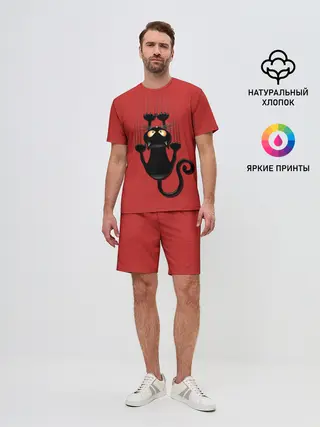 Мужской костюм с шортами / Черный Кот