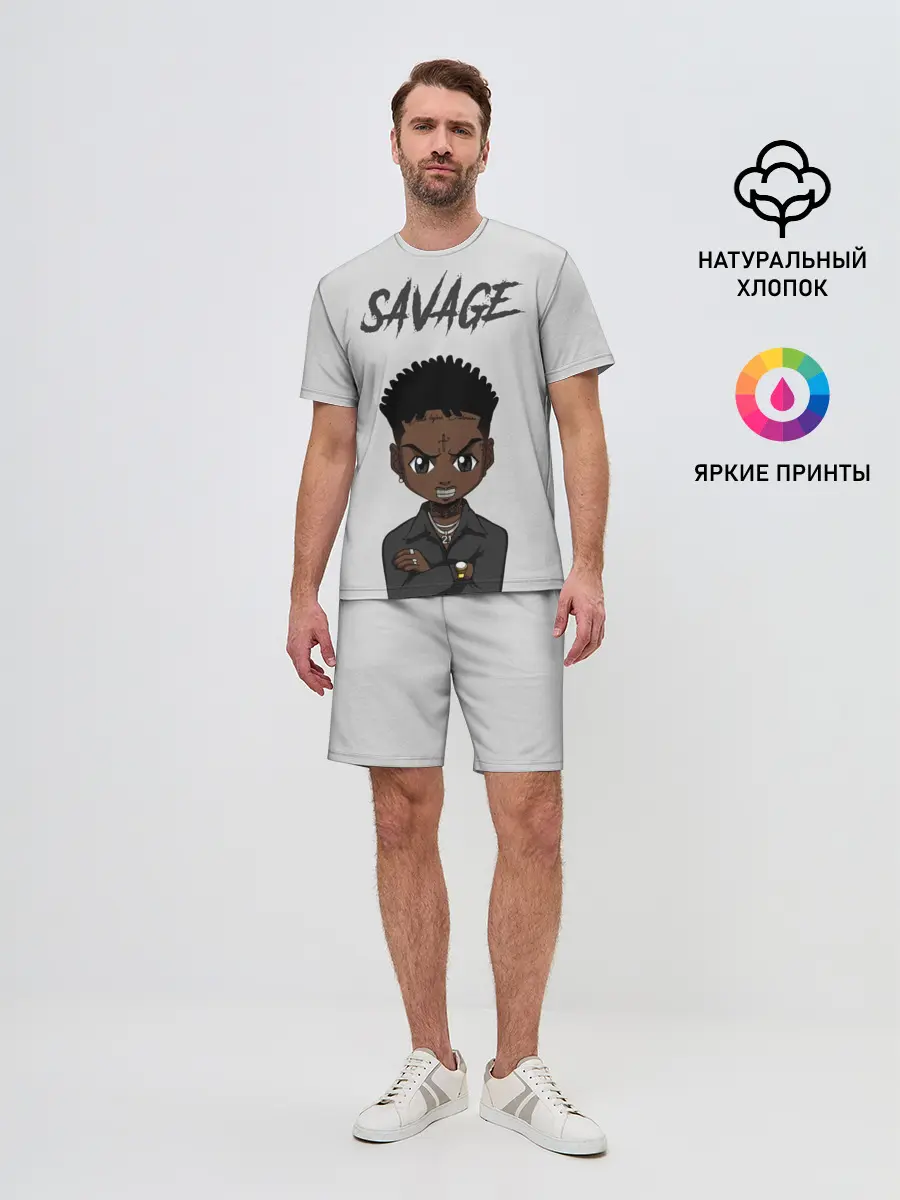 Мужской костюм с шортами / 21 Savage