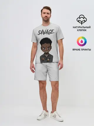 Мужской костюм с шортами / 21 Savage