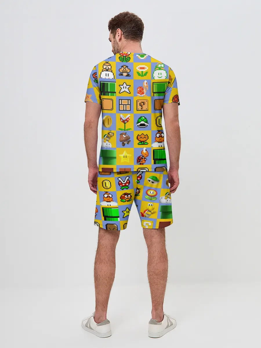 Мужской костюм с шортами / Super Mario Pop art