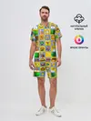 Мужской костюм с шортами / Super Mario Pop art