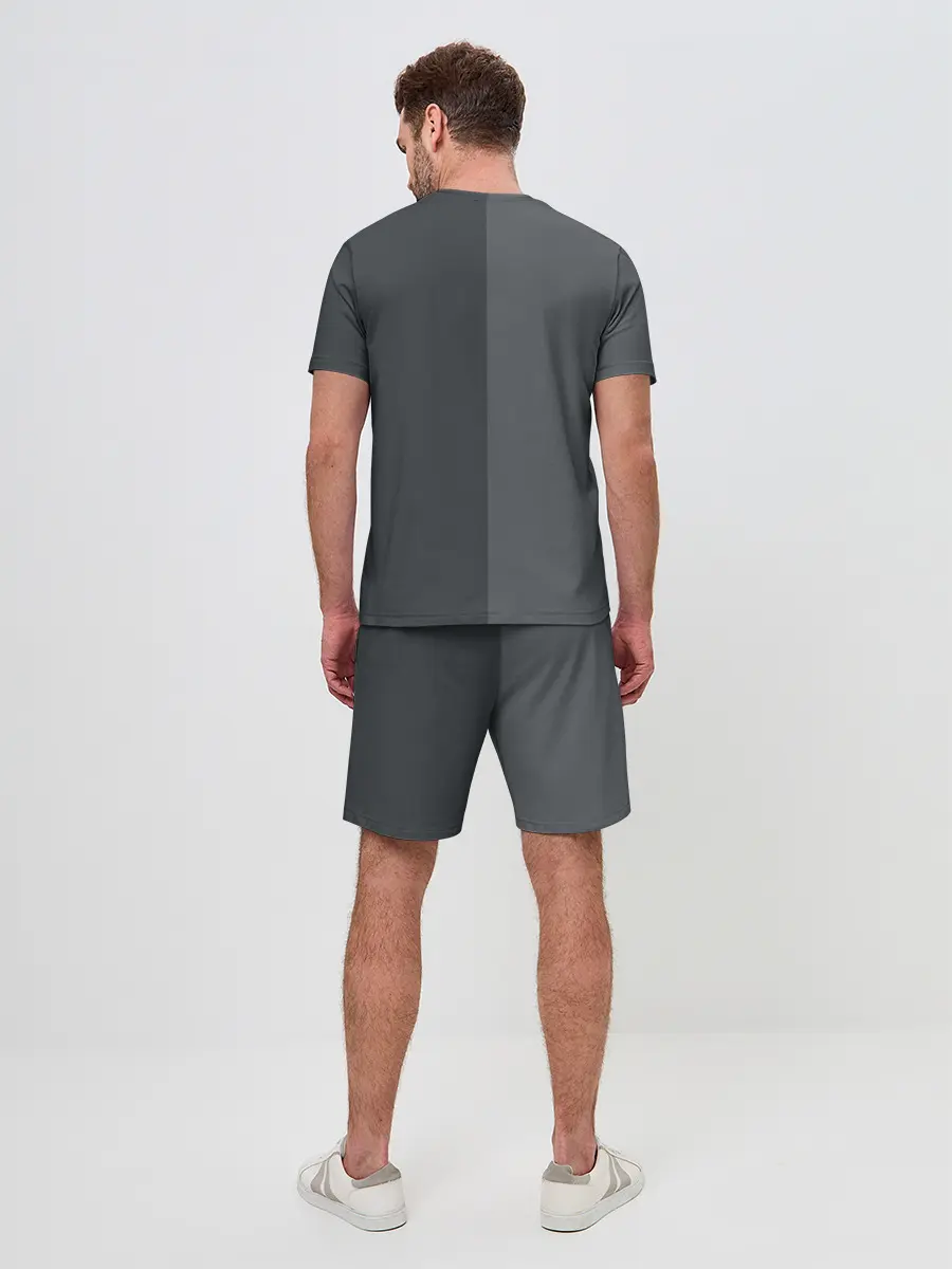 Мужской костюм с шортами / KUROKUMA на сером