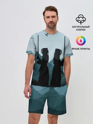 Мужской костюм с шортами / Тренировка кендо