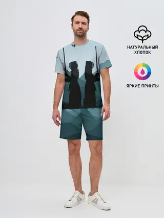 Мужской костюм с шортами / Тренировка кендо