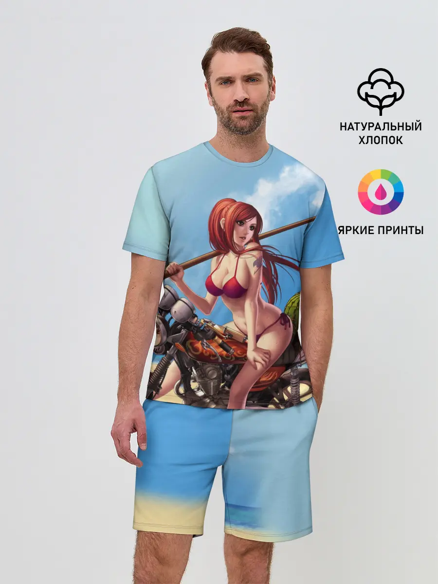 Мужской костюм с шортами / Манга Хвост Феи