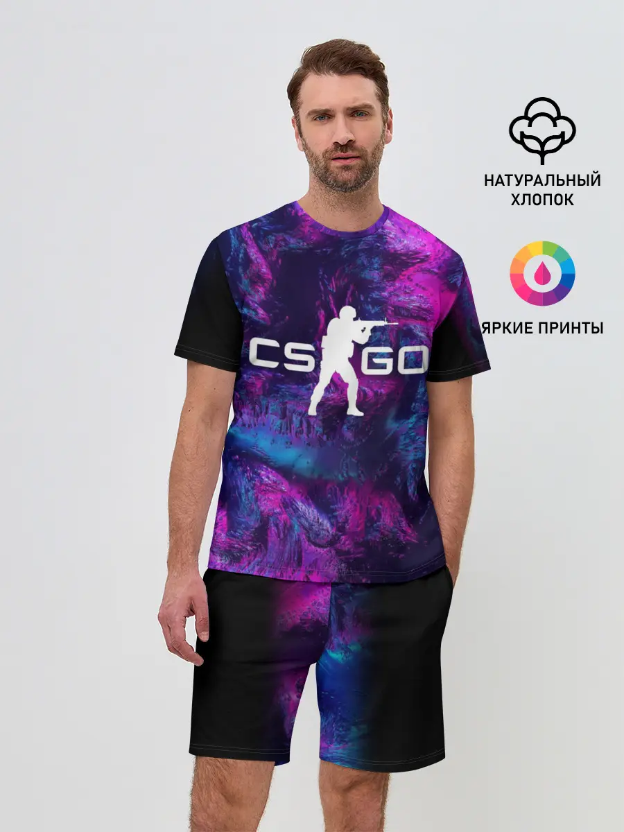 Мужской костюм с шортами / CS GO HYPER BEAST LANDSCAPE