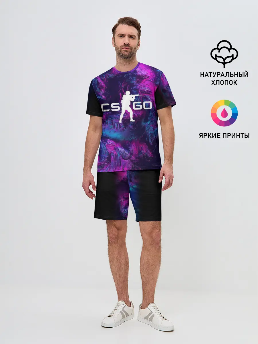 Мужской костюм с шортами / CS GO HYPER BEAST LANDSCAPE