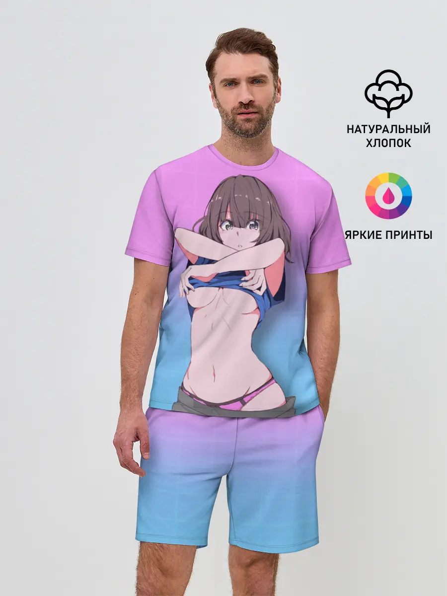 Мужской костюм с шортами / Anime girl with sword