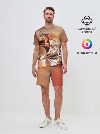 Мужской костюм с шортами / гинтоки саката самурай