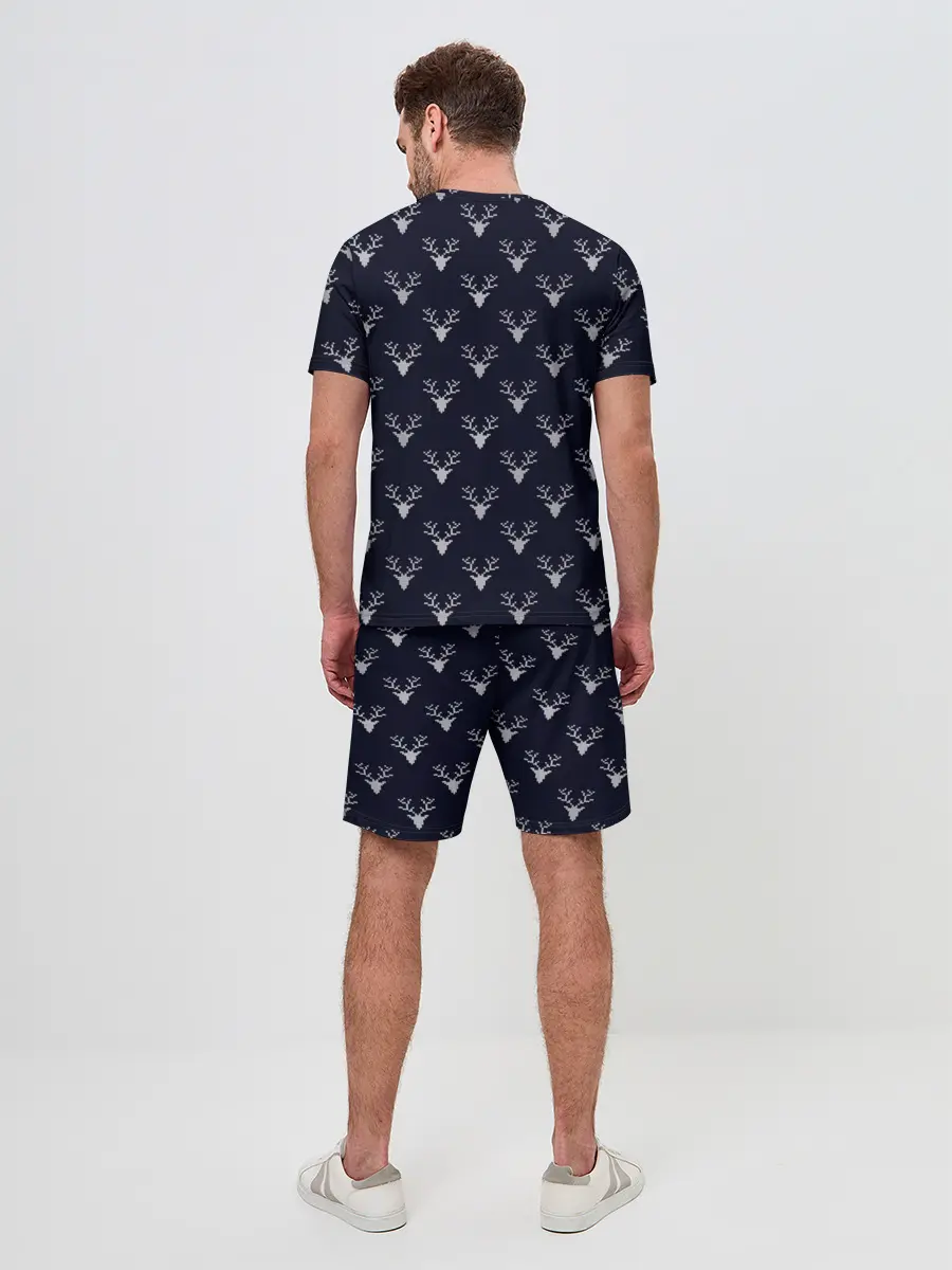 Мужской костюм с шортами / Олени