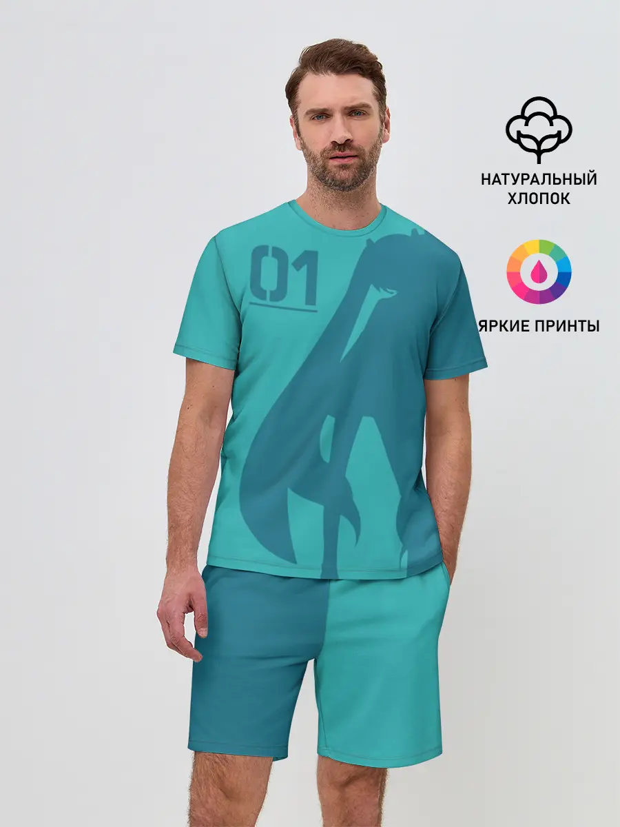 Мужской костюм с шортами / Хацуне Мику 01