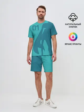 Мужской костюм с шортами / Хацуне Мику 01