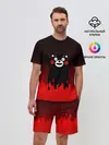 Мужской костюм с шортами / Kumamon горит