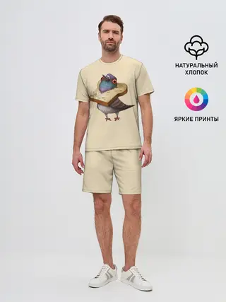 Мужской костюм с шортами / Голубь и Хлебушек