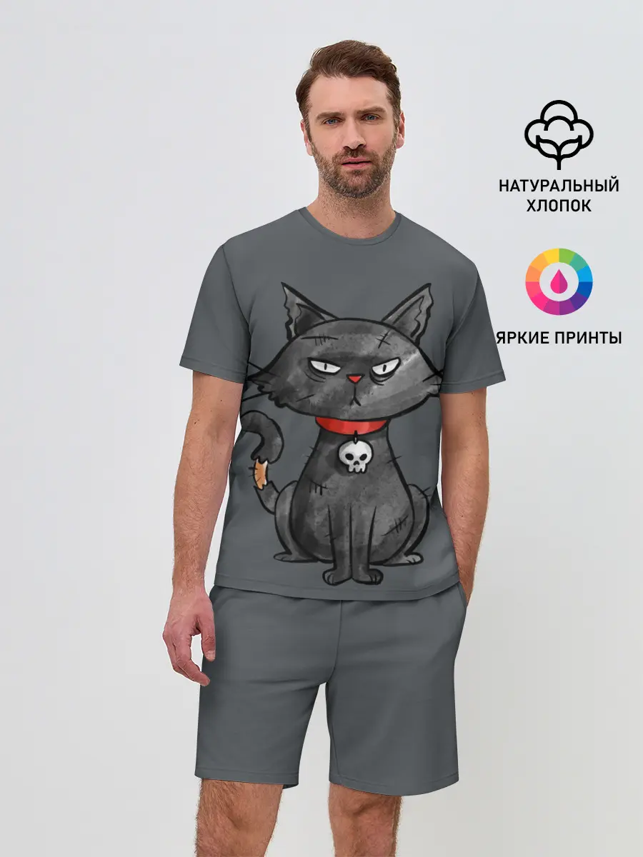 Мужской костюм с шортами / Кот бедолага