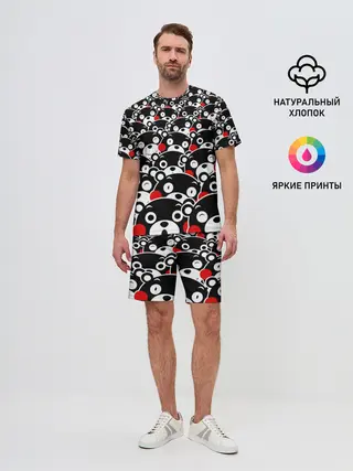Мужской костюм с шортами / Узор кумамонов