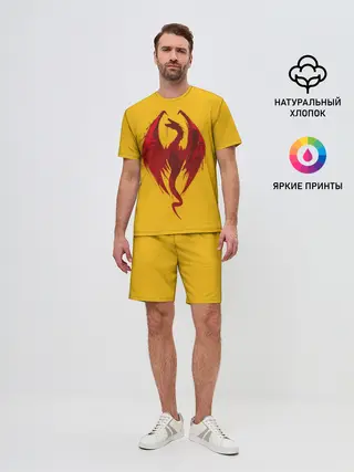 Мужской костюм с шортами / Красный Дракон