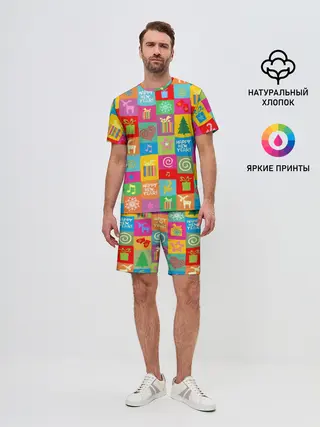 Мужской костюм с шортами / Новогодний коллаж