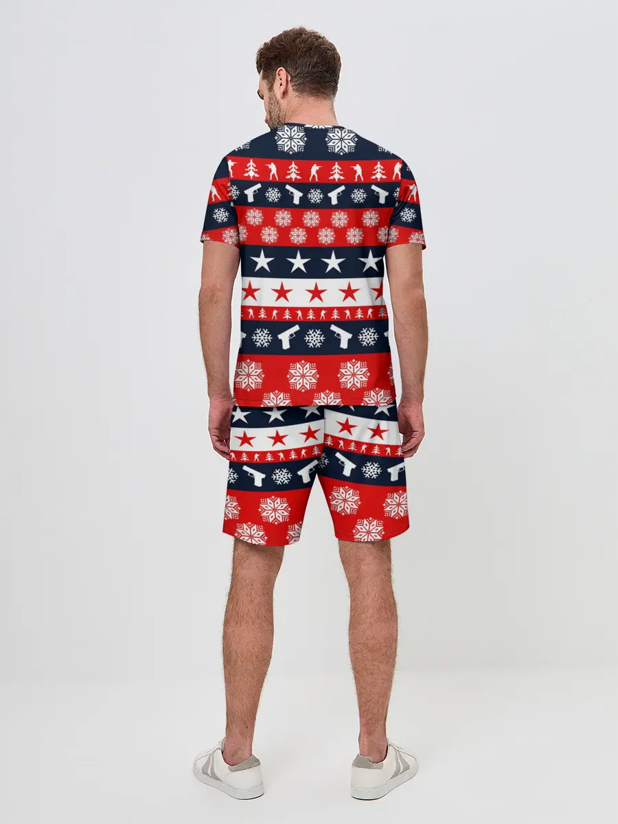 Мужской костюм с шортами / CS GO НОВОГОДНИЙ