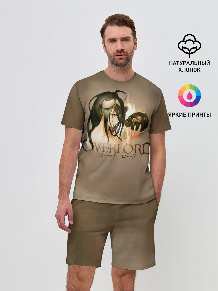 Мужской костюм с шортами / Overlord Albedo