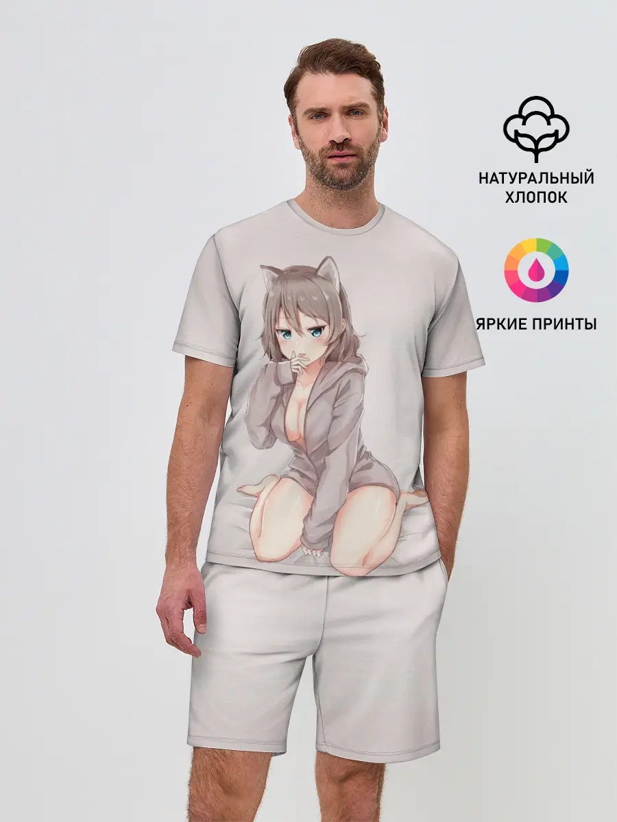 Мужской костюм с шортами / Аниме котёнок