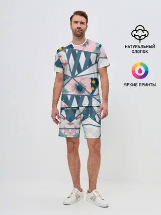 Мужской костюм с шортами / Геометрия цветов