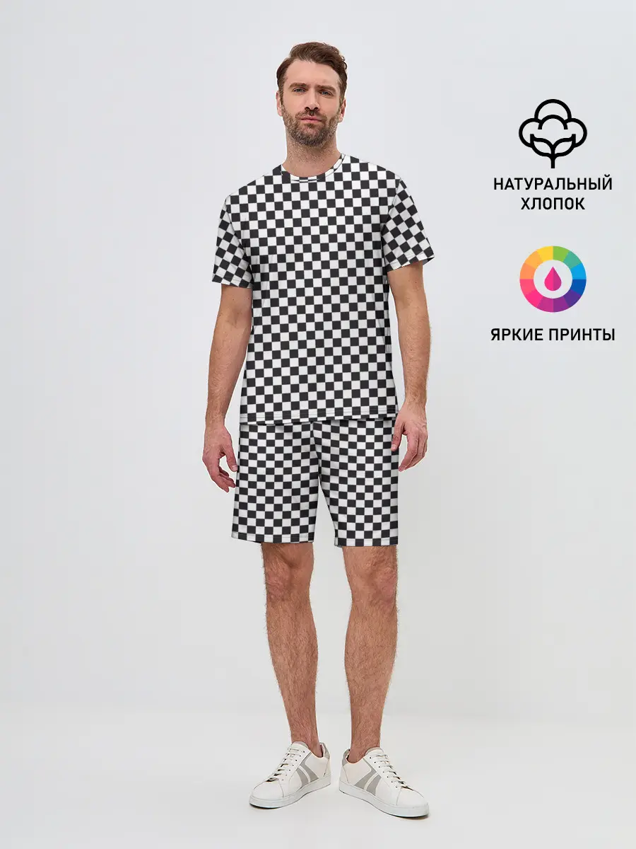 Мужской костюм с шортами / Checkerboard