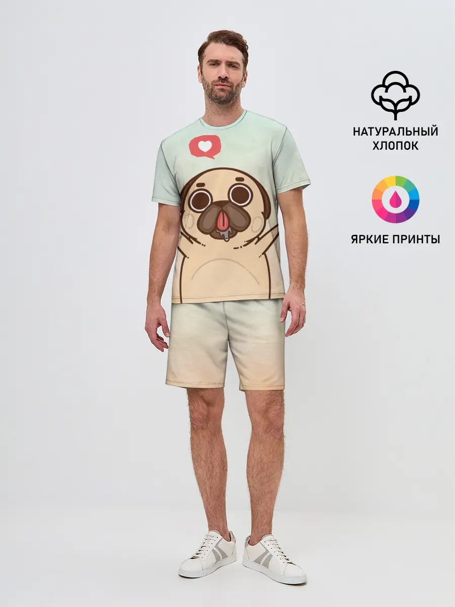 Мужской костюм с шортами / Puglie Pug Like