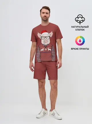 Мужской костюм с шортами / New Year Pig