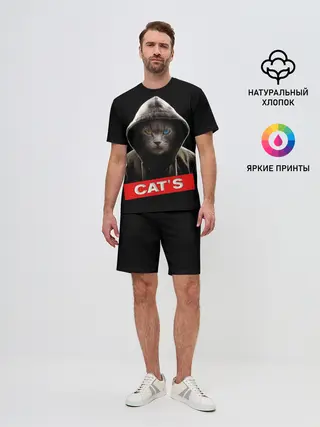 Мужской костюм с шортами / Кот