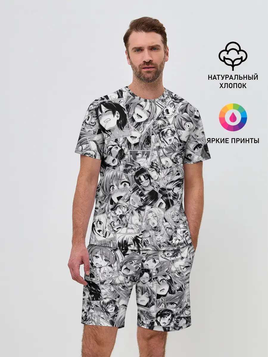 Мужской костюм с шортами / Manga ahegao