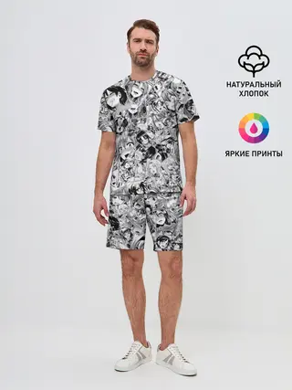 Мужской костюм с шортами / Manga ahegao