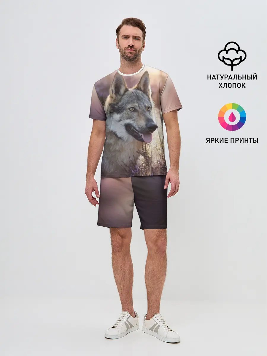 Мужской костюм с шортами / Волк
