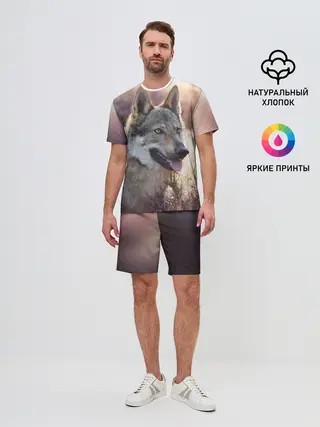 Мужской костюм с шортами / Волк