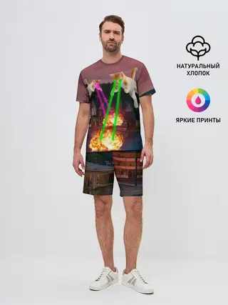 Мужской костюм с шортами / Кошачья Атака!