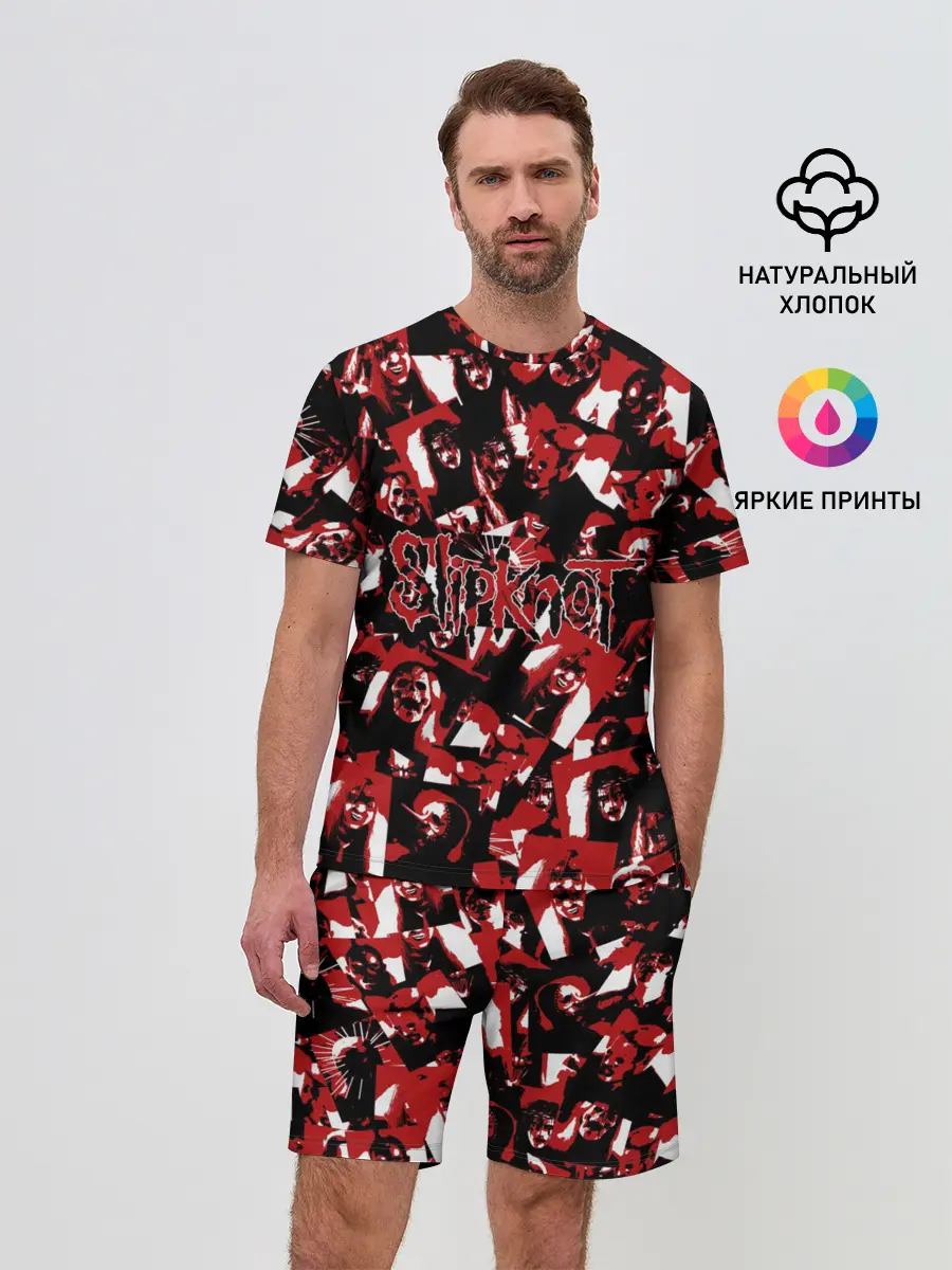 Мужской костюм с шортами / SlipKnot камуфляж