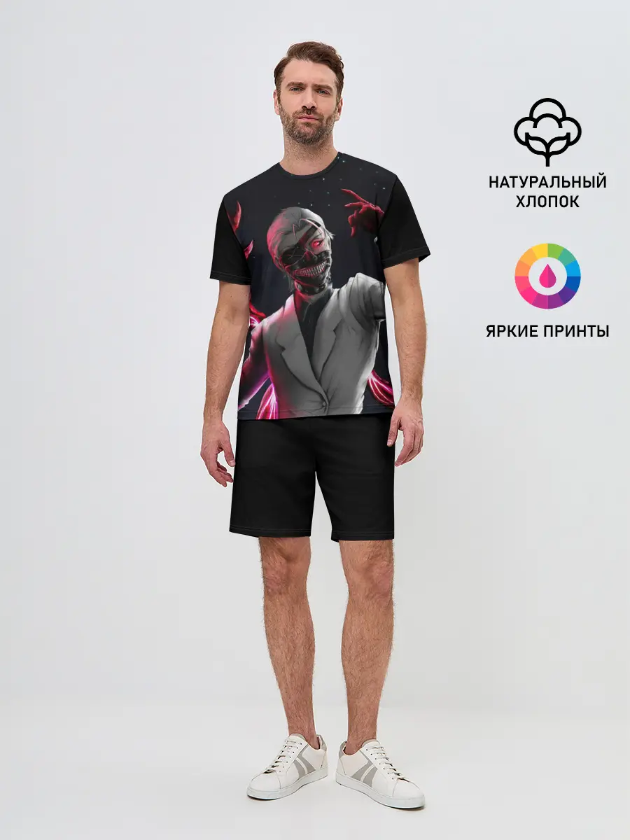 Мужской костюм с шортами / Ken Kaneki машет рукой