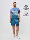 Мужской костюм с шортами / PUBG light blue