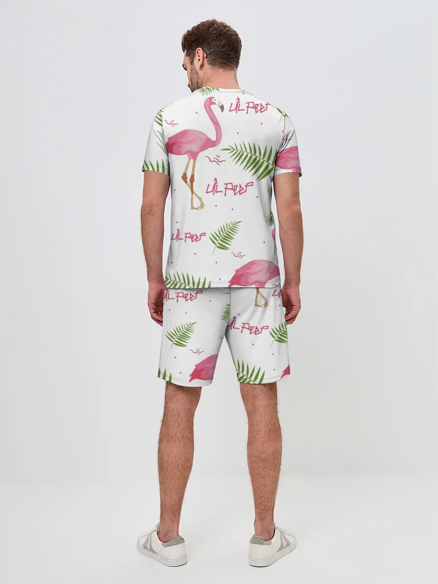 Мужской костюм с шортами / Lil Peep pink flamingo