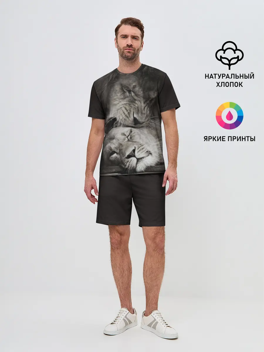 Мужской костюм с шортами / Лев и львица