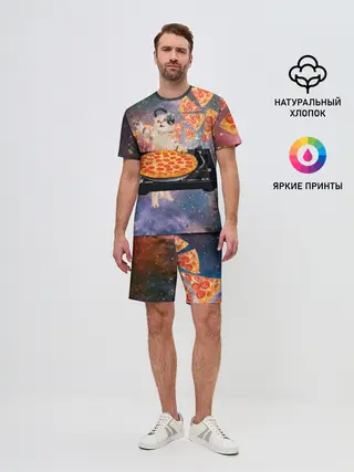 Мужской костюм с шортами / Кот Диджей