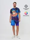 Мужской костюм с шортами / Мопс Космонавт