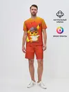 Мужской костюм с шортами / Пика - пика оранжевый