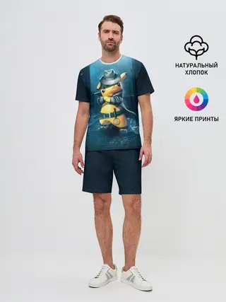 Мужской костюм с шортами / Пикачу Холмс