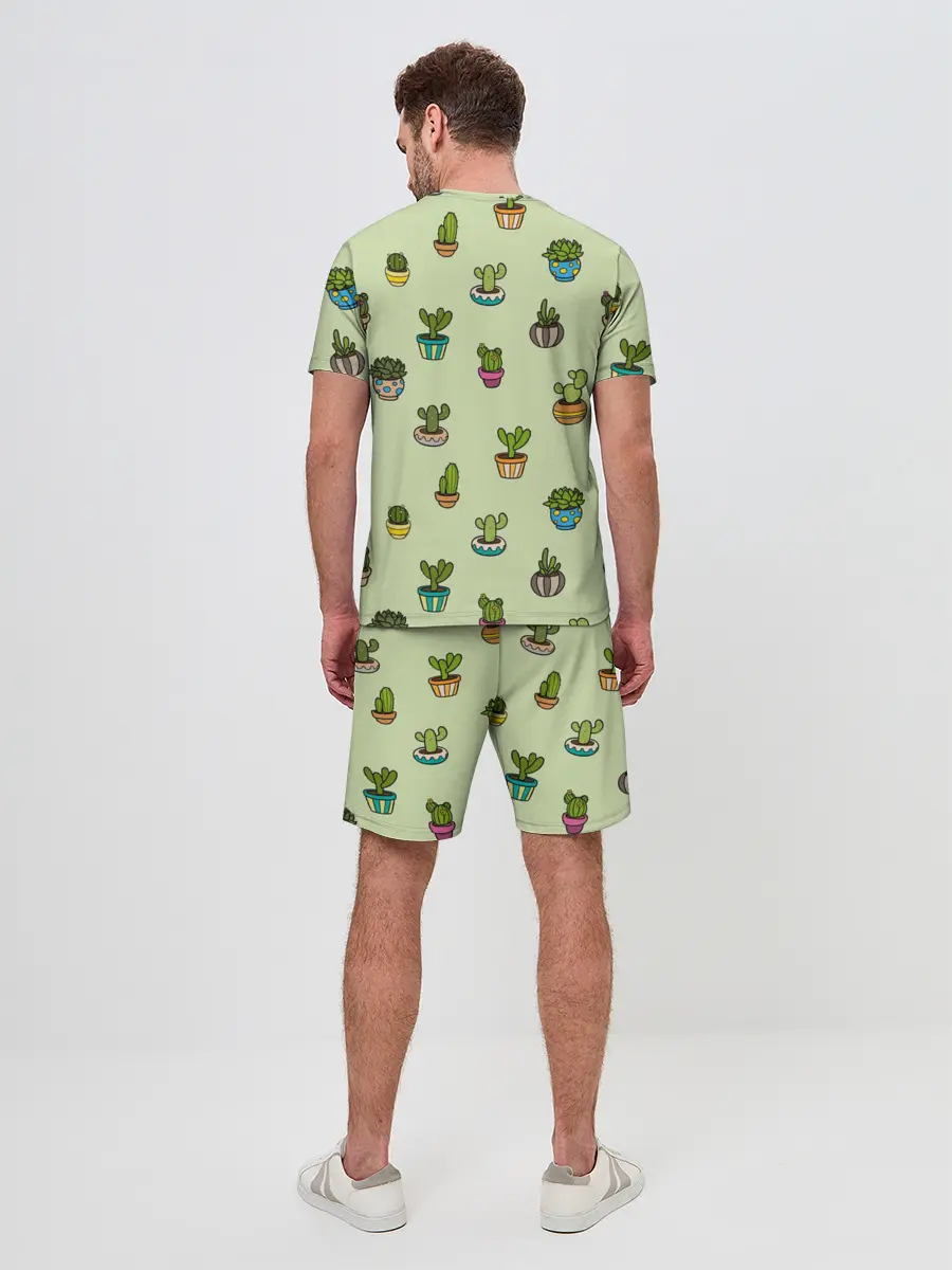 Мужской костюм с шортами / Веселый кактус